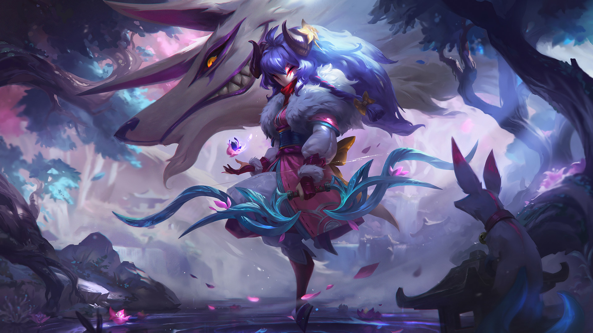 Kindred na floresta rosa