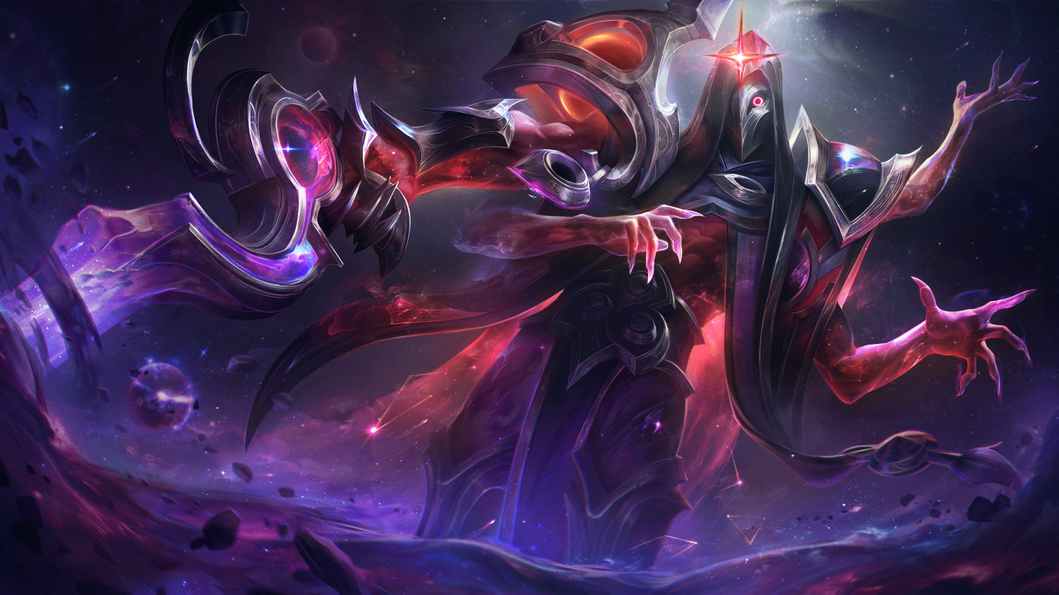 Jhin Cosmos negros versão de prestígio